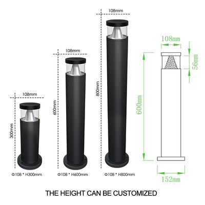 Bollard LED Garden Light RA90 LED 600MM altezza bassa tensione all'aperto per cortile