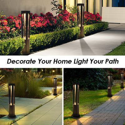 Lampada da colonna per esterni IP65 impermeabile per villa, 10W, in alluminio pressofuso, 220V, con illuminazione a 360 gradi per vialetti