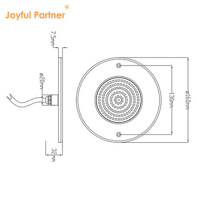 Riflettore per luce piscina riempito in resina 160mm DC12V 10W Completamente in plastica SMD2835 108pcs RGBW Colore Tensione costante