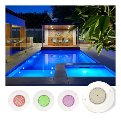 Riflettore per luce piscina riempito in resina 160mm DC12V 10W Completamente in plastica SMD2835 108pcs RGBW Colore Tensione costante