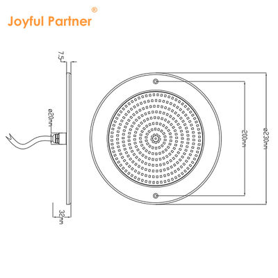 Resina riempita luce piscina DIA120MM AC12V 10W completamente di plastica SMD2835 63PCS tensione costante