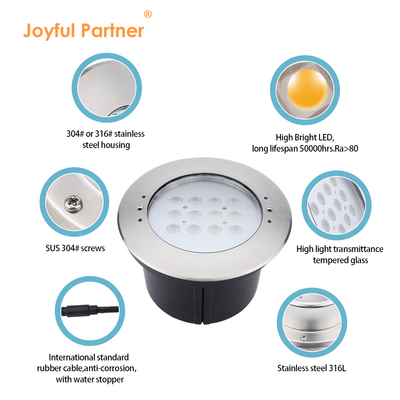 20W IP68 piscina luce sottomarina 316 acciaio inossidabile LED luci di fondo