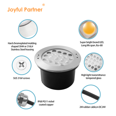Illuminazione per lampada piscina subacquea impermeabile IP68 12V in acciaio inossidabile 18W 36W LED Monocolore Certificazione CE ROHS