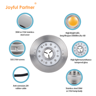 IP68 resistente all'acqua di alta potenza 12W 18W FONTAINE LUCE LED RGB CON CERTIFICAZIONI CE ROHS