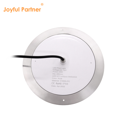 IP68 LED PAR56 Pool Light RGB Cambiamento colore 12VDC AC 35W DIA 280mm SMD2835 432pcs Con pacchetto a colori