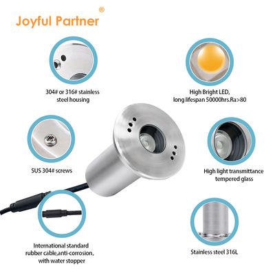 LED luci subacquee DMX controllo RGB Premium 1W/2W/3W sepolto 316 acciaio inossidabile Per piscine