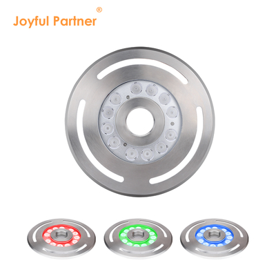 Faretto per fontana LED subacqueo IP68 12W 24W 36W Bianco caldo Blu RGB Acciaio inossidabile 316L con diametro 285mm