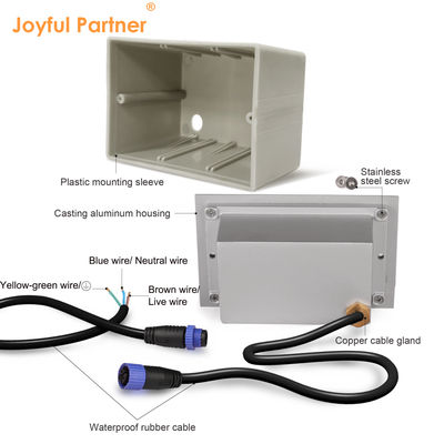 Nuovo rettangolo 3W SMD2835 LED Step Light 170*106mm AC100-240V Bianco Colore 3000K