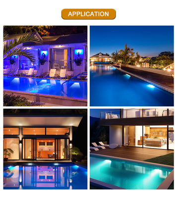 Illuminazione subacquea IP68 RGB a colori in acciaio inossidabile 316L 6*2W DC24V DMX 512 controllabile per cascate d'acqua