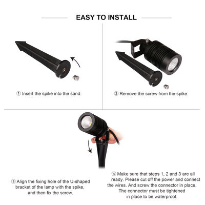 IP65 Lampade da giardino a picco per esterni Lampade impermeabili per cortile per cortile