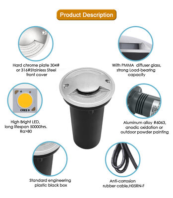 IP67 LED Walk Over Inground Light 1W 2W 3W Uno Due Quattro Strade Luce Sottoterra