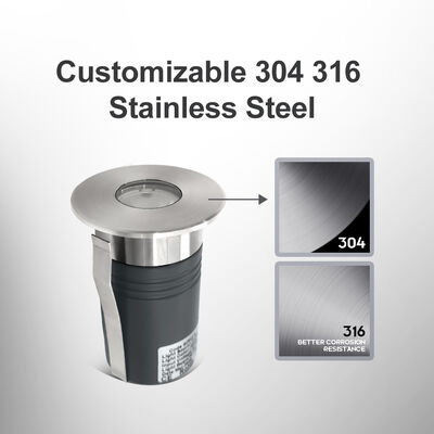 LED Inground Uplight 1W 2W DIA55MM Alluminio alloggiamento CRI85 6000K luce diurna