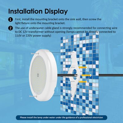 Color Underwater LED piscina di resina IP68 35W AC12V telecomando PAR56 luce bianca