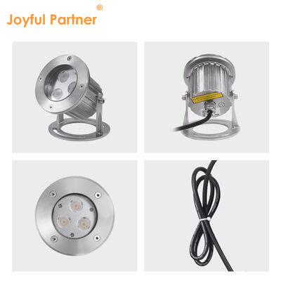 Luci a LED subacquee 3x3W RGB 3in1 Acciaio inossidabile 316SS IP68 12V-24V Spotlight a bassa tensione per applicazioni paesaggistiche
