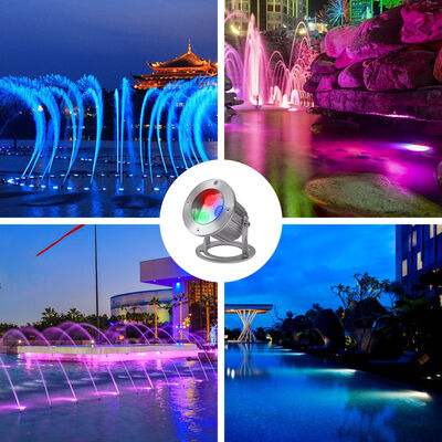 Luci a LED subacquee 3x3W RGB 3in1 Acciaio inossidabile 316SS IP68 12V-24V Spotlight a bassa tensione per applicazioni paesaggistiche