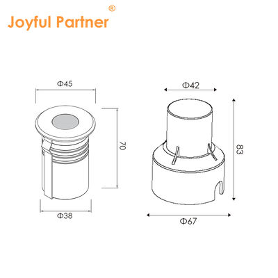 Luce da incasso a terra SS316 IP67 CE ROHS Monocolore DC24V Da Produttore Cinese