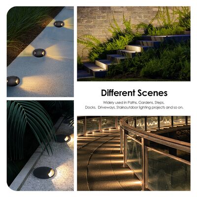 LED In-Ground Sideview Light 1W 3W 12V-24VDC Puro alluminio 6063# Alloggiamento