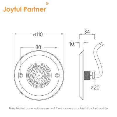 IP68 Underwater PAR 56 Pool Light 6W SMD2835 Dimensione 110*34MM Ultra Thin 10MM