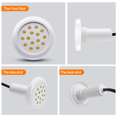 AC12V Plastico piscina luce 6W Resina riempito 100% IP68 Per uso subacqueo