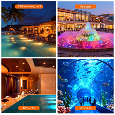 AC12V Plastico piscina luce 6W Resina riempito 100% IP68 Per uso subacqueo