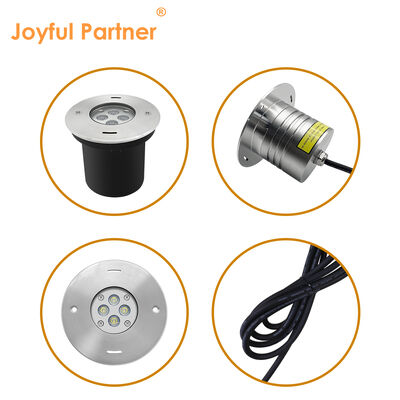 Faretto subacqueo a LED a incasso DIA110MM 4W 8W DC24V Coperchio frontale in acciaio inossidabile 316 con scatola nera in plastica