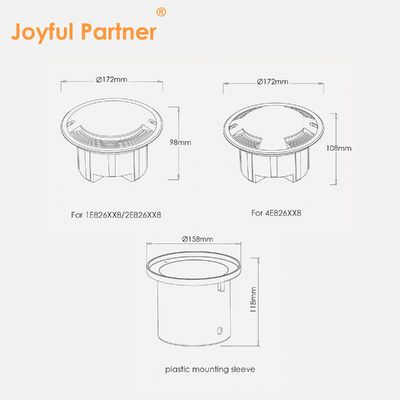 Drive Over light Stainless Steel Front Cove 8W CREE COB LED Single Color 3000K DIA172MM For Parking Lot