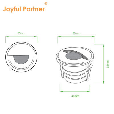 Luci a LED 3W AC 85-265V 1/2/3/4 Lenti ottiche laterali DIA55MM*H55MM con cavo di alimentazione 0,5M