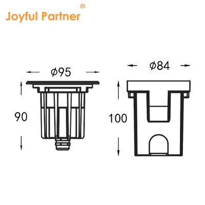 Joyful Partner In-Ground Light COB Factory Customized IP67 Supporto impermeabile Dimming AC100-240V