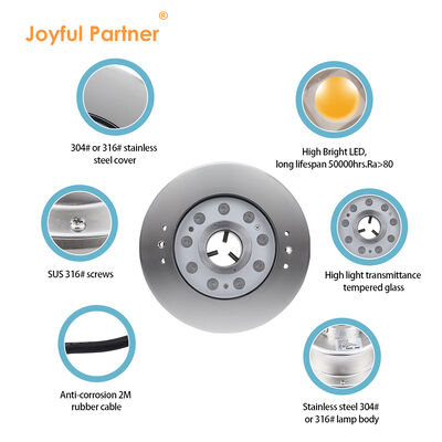 Fonte a LED IP68 impermeabile DC12V 9W 18W RGBW personalizzato per stagno termale