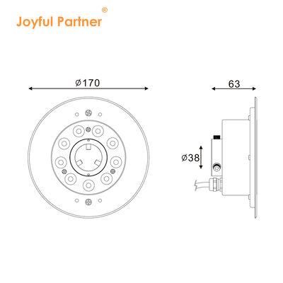 Fonte a LED IP68 impermeabile DC12V 9W 18W RGBW personalizzato per stagno termale