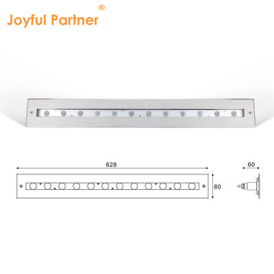 Luce lineare subacquea DC12V 12W IP68 controllo remoto impermeabile RGB LED per piscina