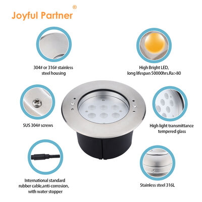 Lumiere di piscina subacquea a LED DC24V Fabbrica OEM ODM 316 acciaio inossidabile DIA 170MM