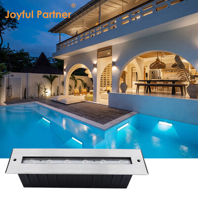 LED Underwater Linear Light IP68 DC24V 6W 12W Rectangle intagliato 328MM Lunghezza con vetro temperato 8MM