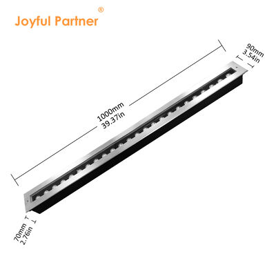 Luce lineare a LED sotterranea 12W 24W 48W DC24V 1000MM 1Meter in acciaio inossidabile316 IP67 Tipo intagliato