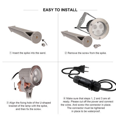 Lampade a LED impermeabili per giardino con lampadina a punta di plastica GU10 MR16 per giardino