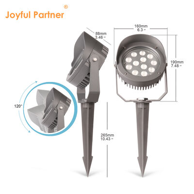 LED Garden Spot Light 12W 24W 36W Driver DMX512 DC24V RGB3in1 Nero Corpo di lampada in alluminio Alluminio per illuminazione degli alberi