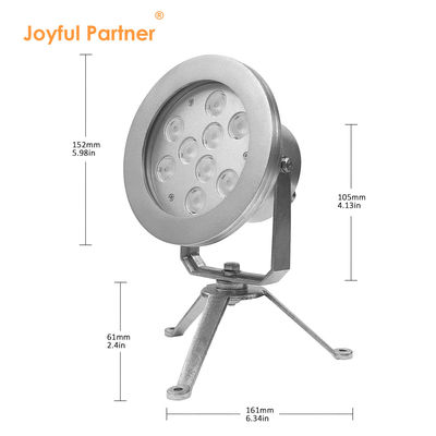 LED RGBW Luce di fontana subacquea DMX Controllo Acciaio inossidabile Luci subacquee