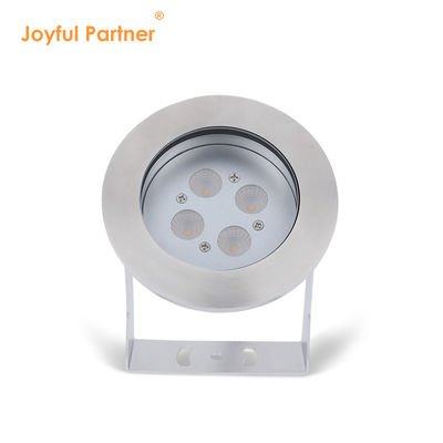 Lampada subacquea a LED stagno di pesci esterno riflettore bianco caldo colorato in acciaio inossidabile RGB bassa tensione 4W