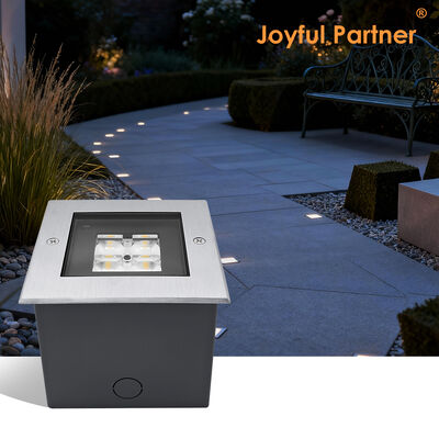 Luce esterna quadrata a terra 24V 8W 3000K calda bianca a colata in alluminio corpo IK Rating 09