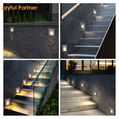 Luce da Parete a Incasso a LED 3W Fascio 60° Illuminazione Esterna in Alluminio Bianco per Vialetto